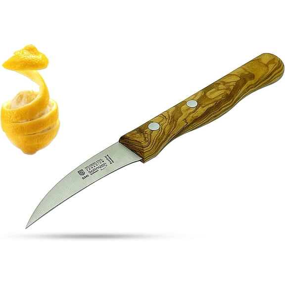 Solingen Peeling Knife Bird Beak Paring Knife Germany Olive Wood Handle Fruit Knife 2.3 inch Sharp Blade - Not Dishwasher Safe