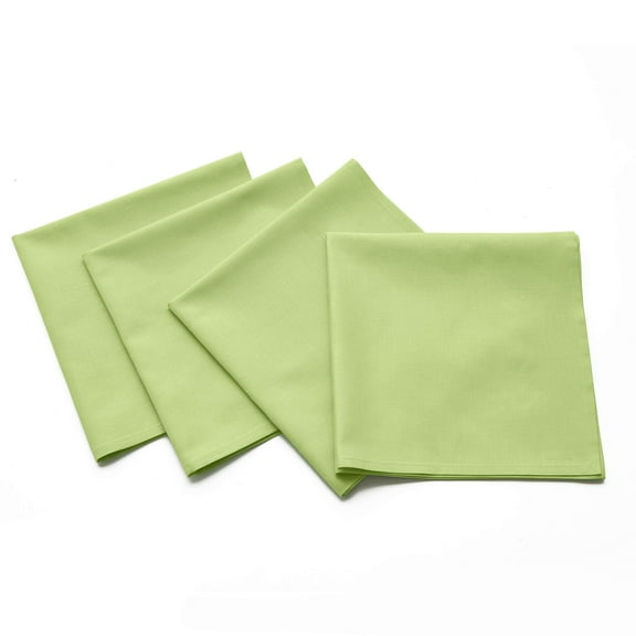 Solino Home Apple Green Cotton Linen Napkins Set of 4 - Machine Washable Dinner Napkins 20 x 20 Inch - Dru