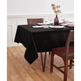 thumbnail image 1 of Solino Home Black Cloth Tablecloth 52 x 52 Inch - Dru Cotton Linen Square Table Throw - Machine Washable Tablecloth for Winter, Mothers Day, 1 of 5