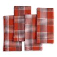 thumbnail image 1 of Linen Cloth Napkins Set of 4 - 100% Pure Linen Glen Check Nutmeg Dinner Napkins 20 x 20 Inch - Handcrafted and Machine Washable, 1 of 6