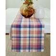 thumbnail image 1 of Linen Plaid Table Runner 48 Inches - 100% Pure Linen Multicolor Table Runner 14 x 48 Inch Ideal for Dresser and Coffee Tables - Fall Flavors Madras, 1 of 6