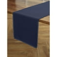 thumbnail image 1 of Solino Home Linen Navy Blue Table Runner 48 Inches - Fringe, 100% Pure Linen Short Table Runner 14 x 48 Inch Ideal for Dresser and Coffee Tables - Winter, Holiday, New Year, 1 of 5