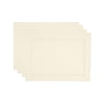 thumbnail image 1 of Solino Home Linen Placemats Set of 4 - Double Hemstitch Ivory Placemats 14 x 19 Inch - 100% Pure Linen Table Place Mats for Spring, Easter, Mothers Day, 1 of 5
