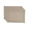 thumbnail image 1 of Solino Home Linen Placemats Set of 4 - Double Hemstitch Natural Placemats 14 x 19 Inch - 100% Pure Linen Table Place Mats for Spring, Easter, Mothers Day, 1 of 5