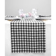 thumbnail image 1 of Linen Gingham Table Runner 120 Inches Long - 100% Pure Linen Black Checkered Table Runner 14 x 120 Inch Ideal for Dining, 1 of 6