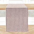 thumbnail image 1 of Solino Home Linen Table Runner 48 Inches - Amalfi Stripe 100% Pure Linen Cinnamon and White Farmhouse Table Runner 14 x 48 Inch Ideal for Dresser and Coffee Tables - Fall, Halloween, Thanksgiving, 1 of 5