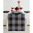 thumbnail image 1 of Solino Home Linen Table Runner 72 Inches Long - 100% Pure Linen Black Jewel Tartan Plaid Table Runner 14 x 72 Inch for Dining, Holiday, New Year, 1 of 6