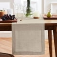 thumbnail image 1 of Solino Home Linen Table Runner 60 Inches - 100% Pure Linen Flax Table Runner 14 x 60 Inch Ideal for Dresser and Coffee Tables - Summer, Fall, Autumn - Sonoma, 1 of 11