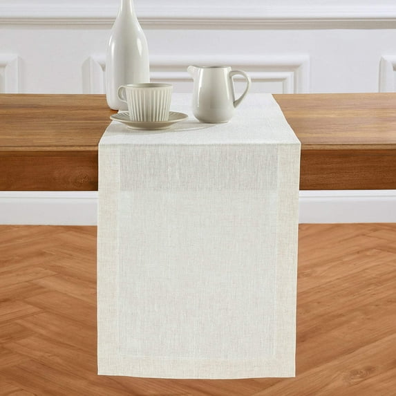 Solino Home Linen Table Runner 72 Inches Long - 100% Pure Linen Light Flax Table Runner 14 x 72 Inch for Summer, Fall, Autumn - Sonoma