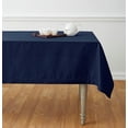 thumbnail image 1 of Solino Home Navy Blue Tablecloth 52 x 52 Inch - Cotton Linen Hemstitch Square Tablecloth - Machine Washable Table Throw for Winter, Spring, Easter, Mothers Day, 1 of 4