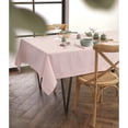 thumbnail image 1 of Solino Home Pink Cotton Linen Tablecloth 52 x 52 Inch - Dru Machine Washable Square Table Throw for Mothers Day, Spring, Easter, 1 of 4