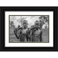 thumbnail image 1 of Solinski, Tomasz 24x17 Black Ornate Wood Framed with Double Matting Museum Art Print Titled - Young Wariors, 1 of 4