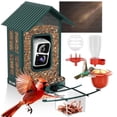 thumbnail image 1 of Soliom Bird Feeder with Camera, AI Species Identification, 2K Live View, Instant Alerts, 5W Solar Panel, Squirrel-Proof Metal Outdoor Bird Feeder, Bird Watching Gift Set, 1 of 10