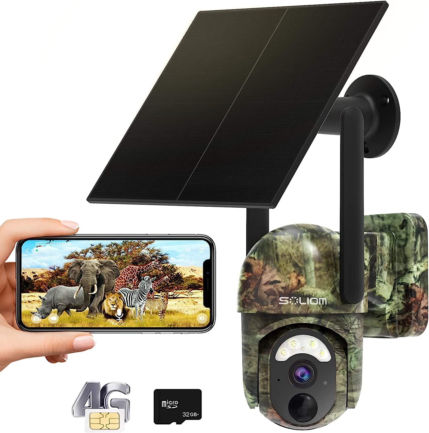 Soliom S50 3G/4G LTE Cellular Hunting Cameras with SIM Card,Wireless