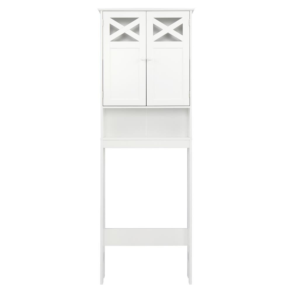 Solirest  Over The Toilet Storage Cabinet,Freestanding Toilet Rack Space Saving Cabinet with 2 Doors & Storage Shelf, Bathroom Cabinet Organizer Rack Over Toilet
