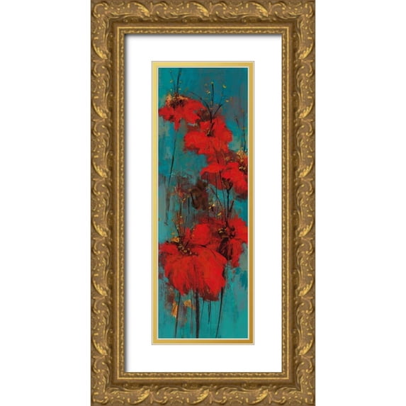 Solis, Luis 13x32 Gold Ornate Wood Framed with Double Matting Museum Art Print Titled - Delights of the Heart II