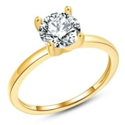 Envy Solitaire 1.25 Ct Engagement Ring for Women Promise Ring for Her Cubic Zirconia Sterling Silver Ginger Lyne
