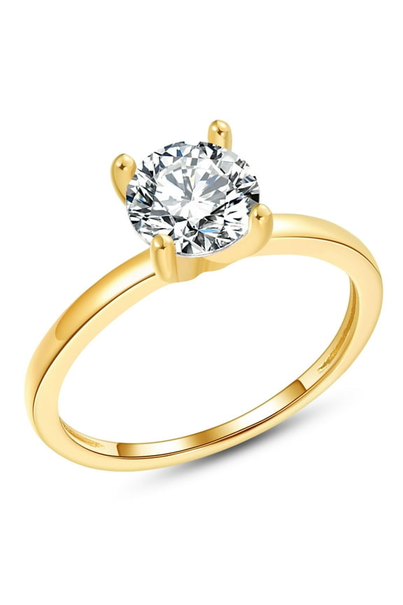 Envy Solitaire 1.25 Ct Engagement Ring for Women Promise Ring for Her Cubic Zirconia Sterling Silver Ginger Lyne