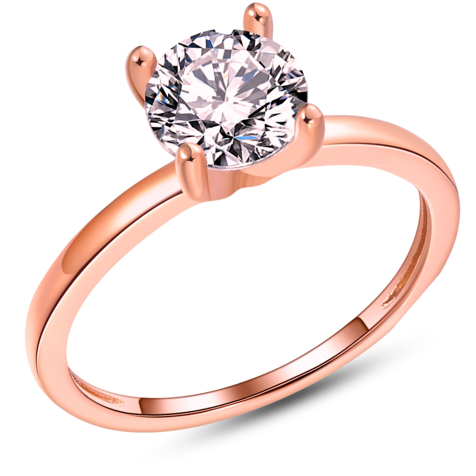 Envy Solitaire 1.25 Ct Engagement Ring for Women Promise Ring for Her Cubic Zirconia Sterling Silver Ginger Lyne