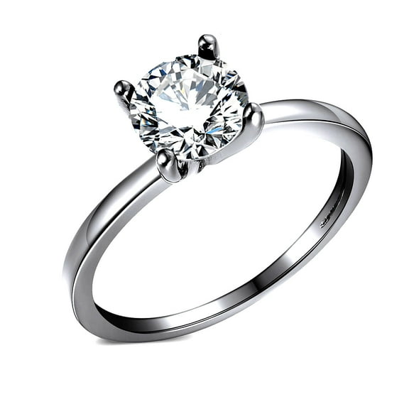 Envy Solitaire 1.25 Ct Engagement Ring for Women Promise Ring for Her Cubic Zirconia Sterling Silver Ginger Lyne