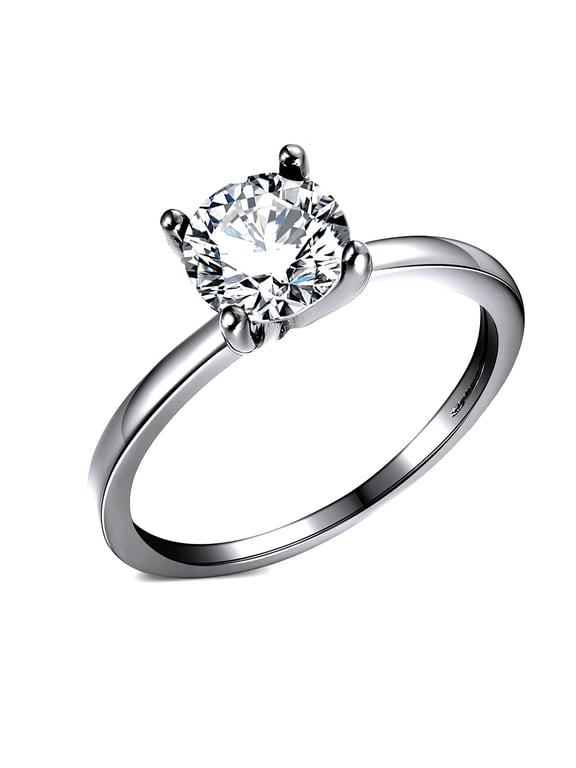 Envy Solitaire 1.25 Ct Engagement Ring for Women Promise Ring for Her Cubic Zirconia Sterling Silver Ginger Lyne