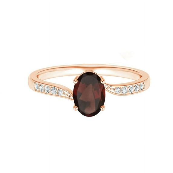 Solitaire 1 Ctw Garnet 925 Sterling Silver Women Love Engagement Ring