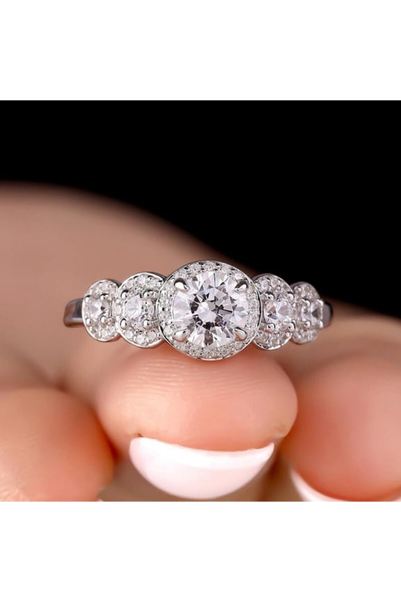 Solitaire 2 Ct Brilliant Cut VVS/D Diamond Women's Engagement Ring 14k White Gold Finish