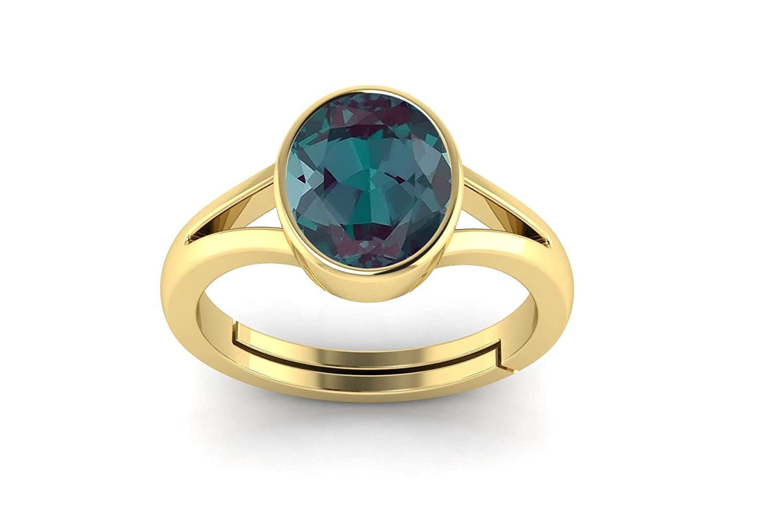 Solitaire Alexandrite Ring- 5ct Oval Cut Engagement Rings for Women ...