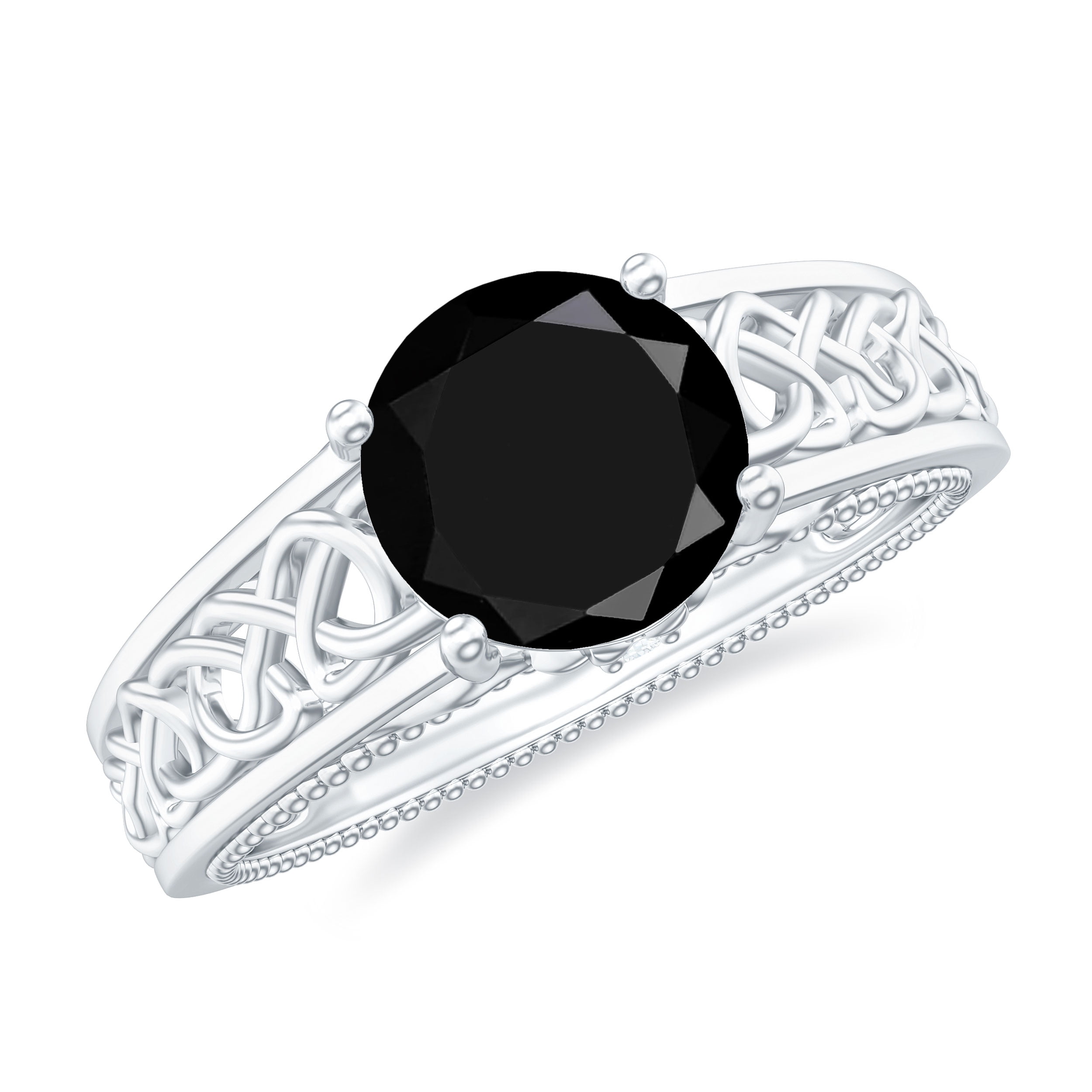 Celtic Knot with Black Onyx Ring Celtic Knot with Black Onyx Ring