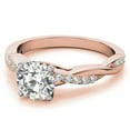 thumbnail image 1 of Solitaire Brilliance 1.5CT Round Brilliant Moissanite Twisted Engagement Ring 14K Two Tone Gold, Ring Size 9, 1 of 5