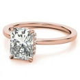 thumbnail image 1 of Solitaire Brilliance 2.5CT Radiant Moissanite Engagement Ring for Women 18K Rose Gold, 6.5 US, 1 of 6