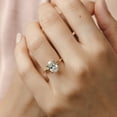 thumbnail image 1 of Solitaire Brilliance 2ct Oval Moissanite Engagement Ring for Women 10k Yellow Gold Ring Size 6, 1 of 7