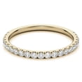 thumbnail image 1 of Solitaire Brilliance 2mm Lab Grown Diamond Stackable Engagement Ring, Half Eternity Wedding Stackable Band Solid 14K Yellow Gold, Ring Size 6, 1 of 5