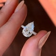 thumbnail image 1 of Solitaire Brilliance 3CT Pear Cut Brilliant Moissanite Solitaire Pave Accents Engagement Ring, Gift for Women in 10K Two Tone Gold, Ring Size 8, 1 of 5