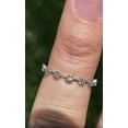 thumbnail image 1 of Solitaire Brilliance 6-Prong Round Brilliant Lab Grown Diamond Distance Pave Wedding Band, Half Eternity Wedding Stackable Band Solid 10K White Gold, Ring Size 10.5, 1 of 6