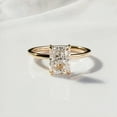 thumbnail image 1 of Solitaire Brilliance Dainty 2.50CT Radiant Cut Moissanite Solitaire Engagement Ring 14kYellow Gold, Ring Size 7, 1 of 7