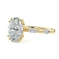 thumbnail image 1 of Solitaire Brilliance Elegant 2.10ct Oval-Cut Diamond Engagement Ring with Marquise Accents 18K Yellow Gold, Ring Size 10.5, 1 of 3
