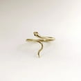 thumbnail image 1 of Solitaire Brilliance Full Snake Twist Ring – Unique Engagement & Wedding Band 10k Yellow Gold, Ring Size 10, 1 of 7