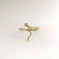 thumbnail image 1 of Solitaire Brilliance Full Snake Twist Ring – Unique Engagement & Wedding Band 10k Yellow Gold, Ring Size 4, 1 of 7