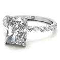 thumbnail image 1 of Solitaire Brilliance Radiant 9x7mm Moissanite Hidden Halo Solitaire Engagement Ring in 925 Silver, 1 of 6