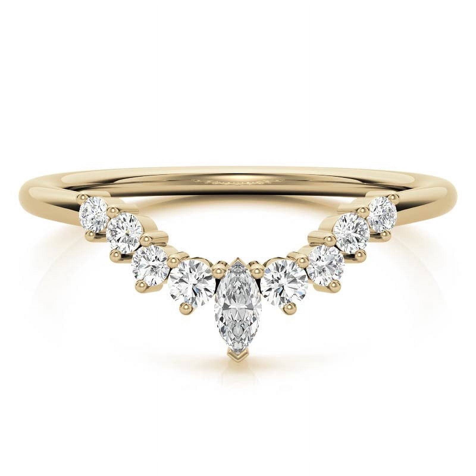 Solitaire Brilliance Round and Marquise Lab Grown Diamond Stackable
