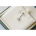 thumbnail image 1 of Solitaire Classic 2Ct Round Cut Lab Created Diamond Engagement Fancy Belly Button Ring 14K White Gold Finish 925 Silver, 1 of 5