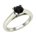thumbnail image 1 of Solitaire Diamond Engagement Ring Round Brilliant Cut 14K White Gold 3/8 CTW, 1 of 5
