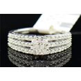 thumbnail image 1 of Solitaire Diamond Flower Engagement Ring 14K White Gold Round Cut 0.67 Ct, 1 of 7