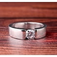 thumbnail image 1 of Solitaire Diamond Tension Set Wedding Anniversary Ring, Unisex Diamond Engagement Ring, Perfect Proposal Ring, 1.6 Ct Simulated Diamond, 925 Sterling Silver, Ring For Special Occasion, 1 of 5