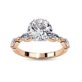 thumbnail image 1 of Solitaire Engagement Ring For Women | Center 8MM Round Cut Lab Created Moissanite Promise Rings in 14K Rose Gold Over Sterling Silver Jewelry Gift for Her, Ring Size 4.5, 1 of 6