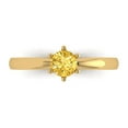 thumbnail image 1 of Solitaire Engagement Ring for Women - 0.5ct Natural Citrine in 14K Yellow Gold Promise Ring, 1 of 6