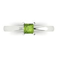 thumbnail image 1 of Solitaire Engagement Ring for Women - 0.5ct Natural Peridot in 14K White Gold Promise Ring, 1 of 8