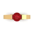 thumbnail image 1 of Solitaire Engagement Ring for Women - 1.06ct Simulated Ruby in 14K Yellow/White Gold Promise Ring, 1 of 6