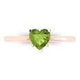 thumbnail image 1 of Solitaire Engagement Ring for Women - 1.25ct Natural Peridot in 14K Rose Gold Promise Ring, 1 of 6